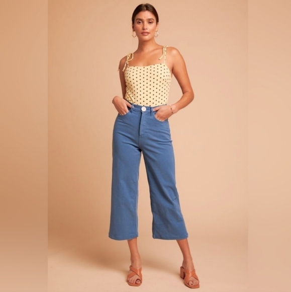 Whimsy + Row Pants - Whimsy + Row Flora Wide Cropped Leg Pant Size M